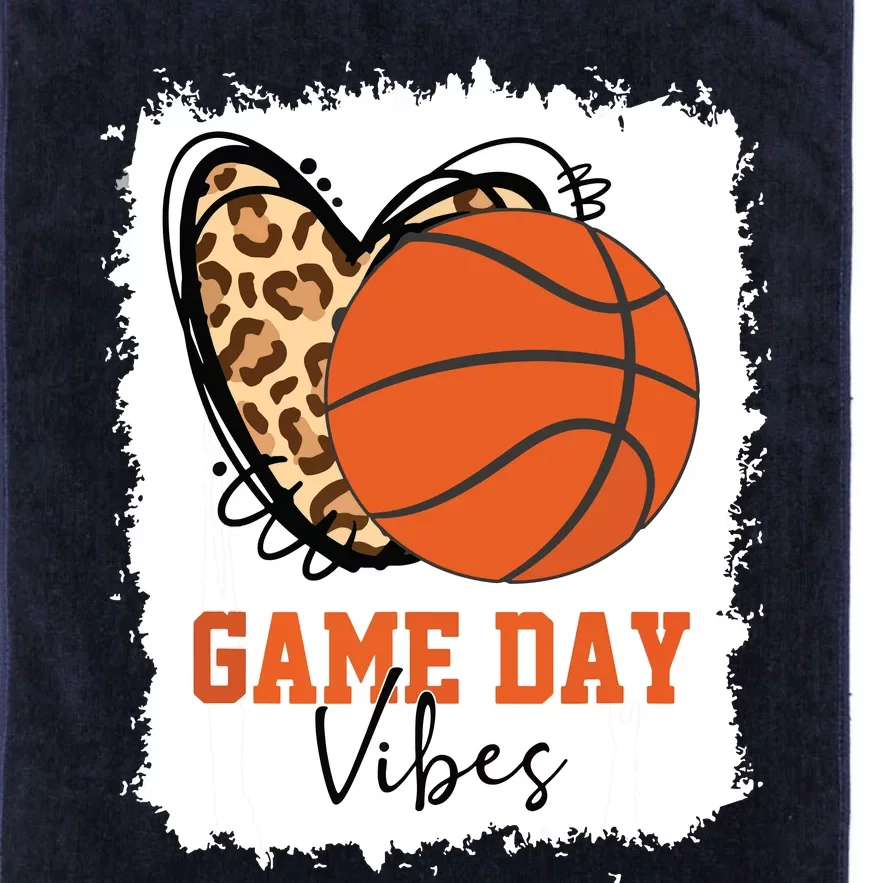 Bleached Basketball Game Day Vibes Basketball Mom Game Day Platinum Collection Golf Towel