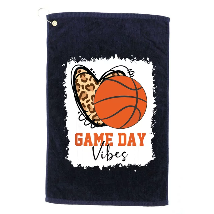 Bleached Basketball Game Day Vibes Basketball Mom Game Day Platinum Collection Golf Towel