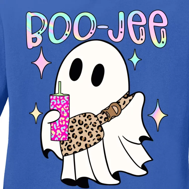 Boojee Boojee Ghost Halloween Witch Fall Purse Humor Great Gift Ladies Long Sleeve Shirt