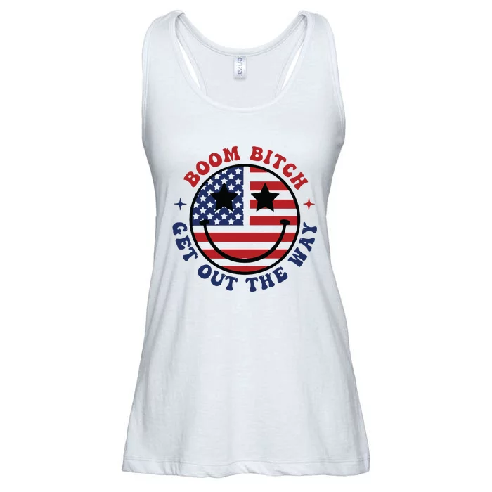 Boom Bitch Get Out The Way Funny 4th Of July Ladies Essential Flowy Tank