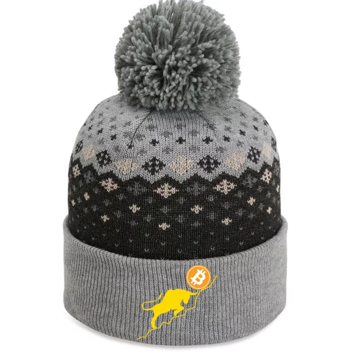 Bitcoin Bull Graph Bullish BTC Crypto The Baniff Cuffed Pom Beanie