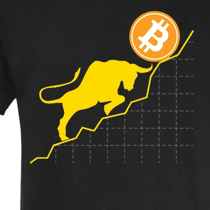 Bitcoin Bull Graph Bullish BTC Crypto Garment-Dyed Heavyweight T-Shirt