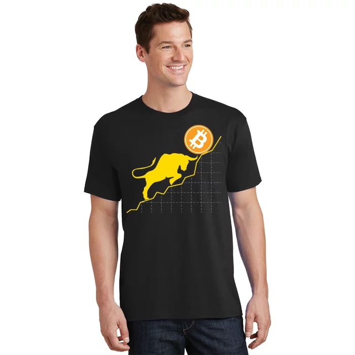 Bitcoin Bull Graph Bullish BTC Crypto T-Shirt