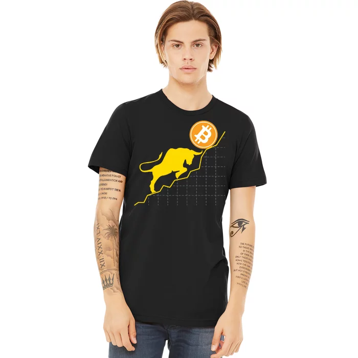 Bitcoin Bull Graph Bullish BTC Crypto Premium T-Shirt