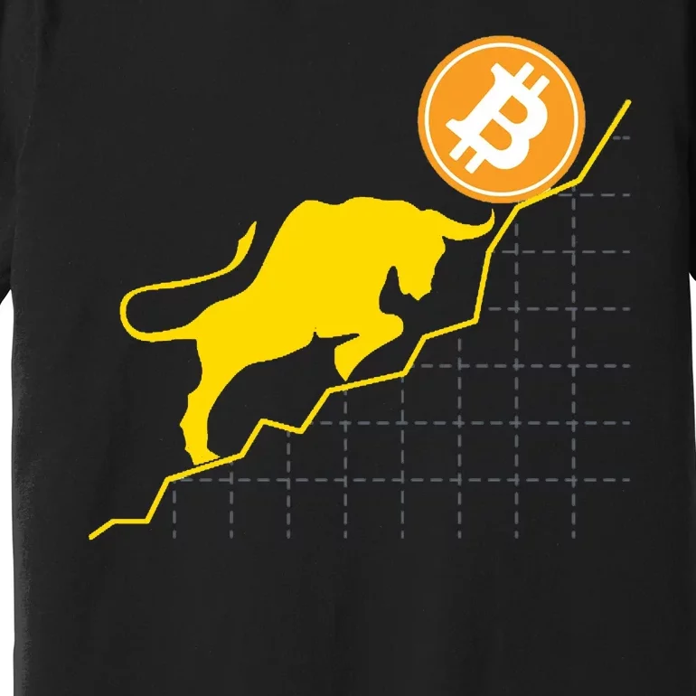 Bitcoin Bull Graph Bullish BTC Crypto Premium T-Shirt