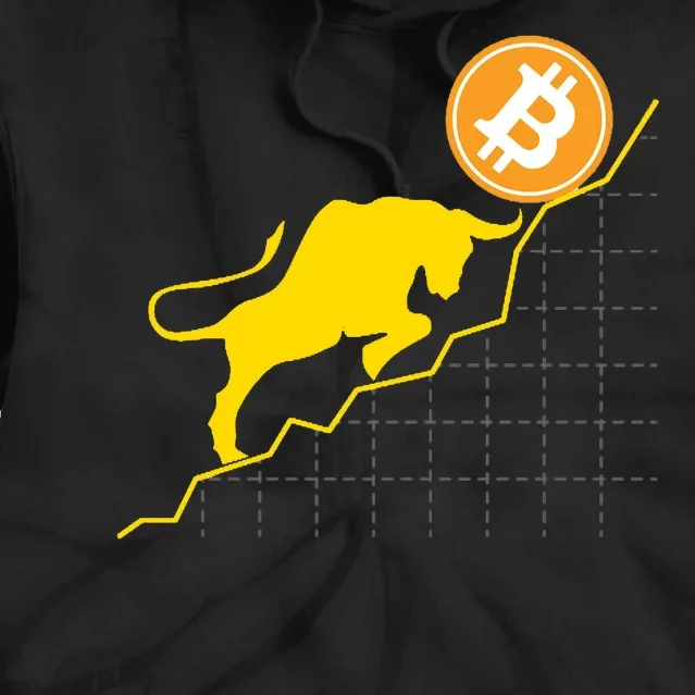 Bitcoin Bull Graph Bullish BTC Crypto Tie Dye Hoodie