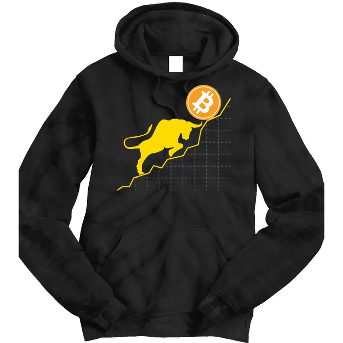 Bitcoin Bull Graph Bullish BTC Crypto Tie Dye Hoodie