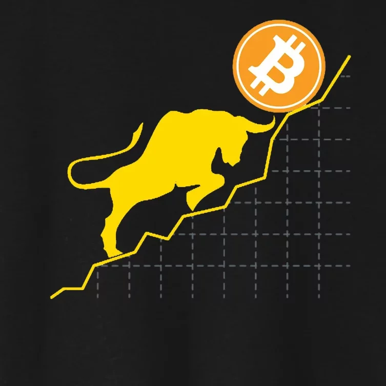 Bitcoin Bull Graph Bullish BTC Crypto Women's Crop Top Tee