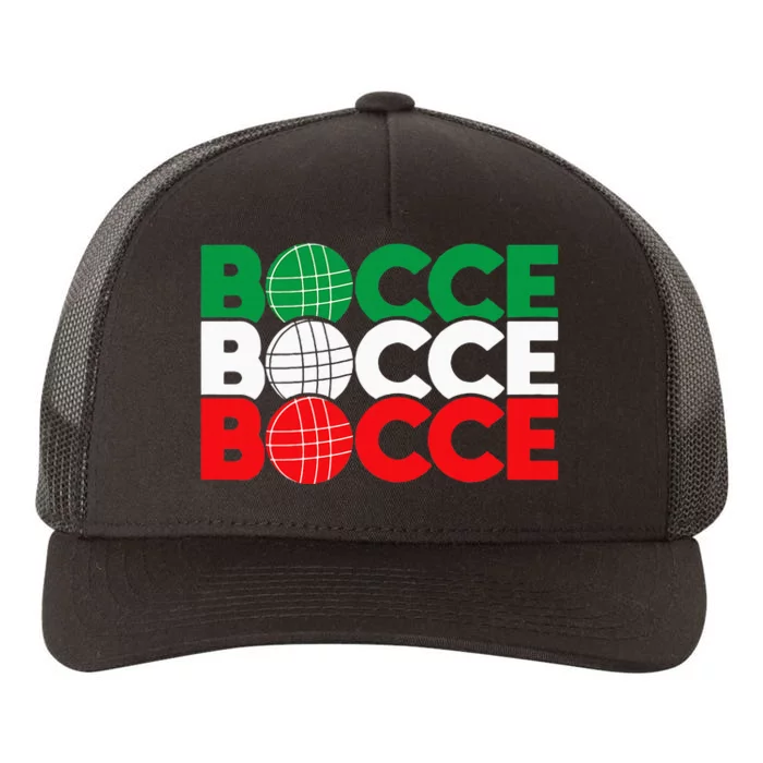 Bocce Ball Game Enthusiast Lawn Bowling Boule Boccia Yupoong Adult 5-Panel Trucker Hat