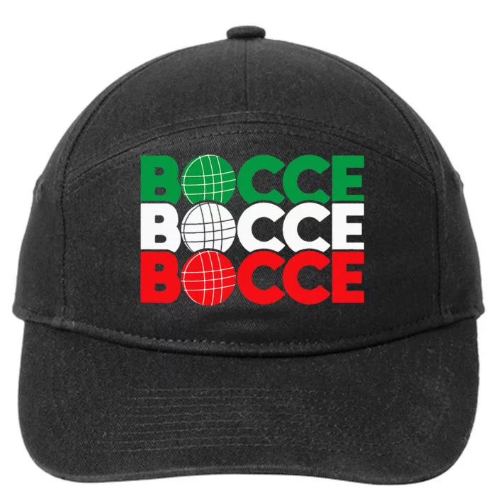 Bocce Ball Game Enthusiast Lawn Bowling Boule Boccia 7-Panel Snapback Hat