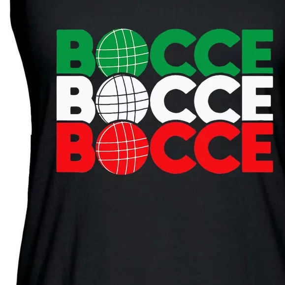 Bocce Ball Game Enthusiast Lawn Bowling Boule Boccia Ladies Essential Flowy Tank