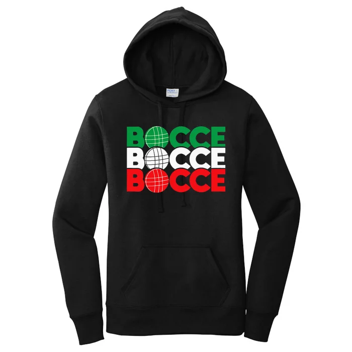 Bocce Ball Game Enthusiast Lawn Bowling Boule Boccia Women's Pullover Hoodie