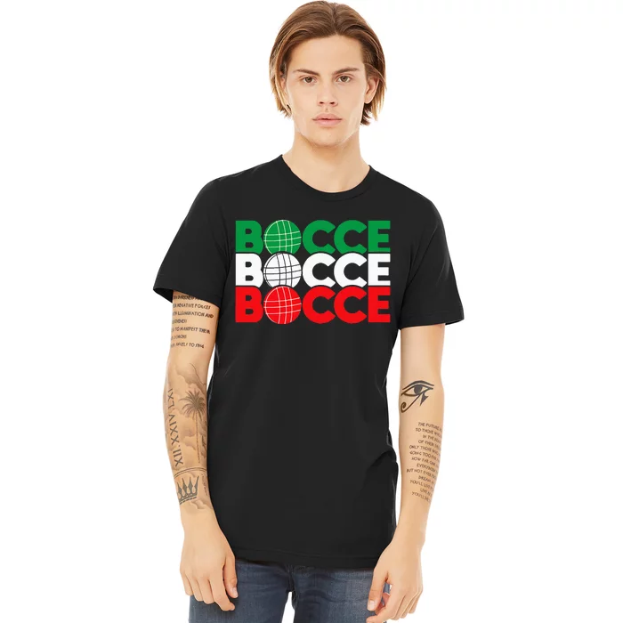 Bocce Ball Game Enthusiast Lawn Bowling Boule Boccia Premium T-Shirt