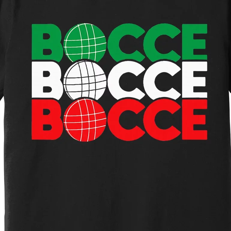 Bocce Ball Game Enthusiast Lawn Bowling Boule Boccia Premium T-Shirt