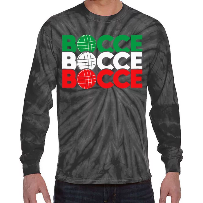 Bocce Ball Game Enthusiast Lawn Bowling Boule Boccia Tie-Dye Long Sleeve Shirt