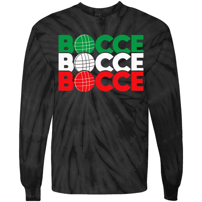 Bocce Ball Game Enthusiast Lawn Bowling Boule Boccia Tie-Dye Long Sleeve Shirt