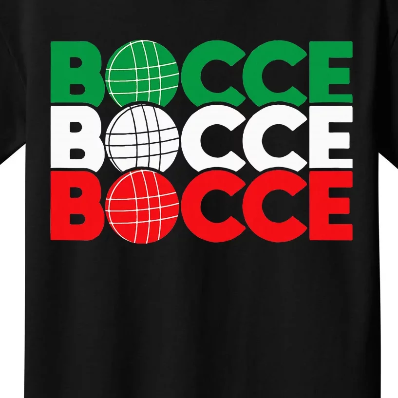 Bocce Ball Game Enthusiast Lawn Bowling Boule Boccia Kids T-Shirt