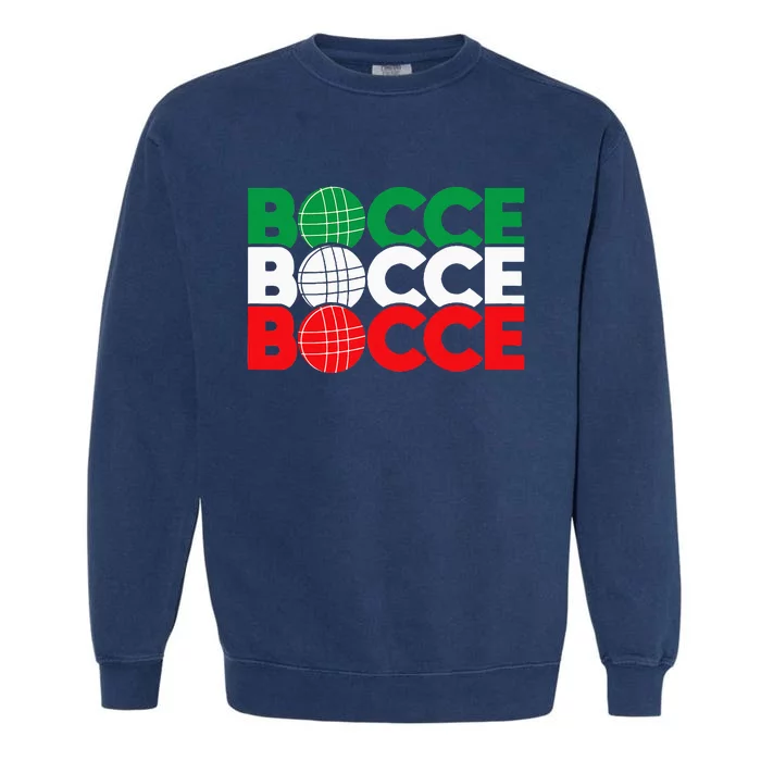 Bocce Ball Game Enthusiast Lawn Bowling Boule Boccia Garment-Dyed Sweatshirt