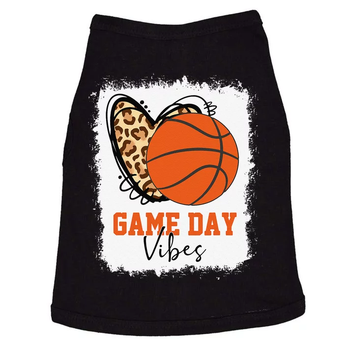 Bleached Basketball Game Day Vibes Basketball Mom Game Day Doggie Tank