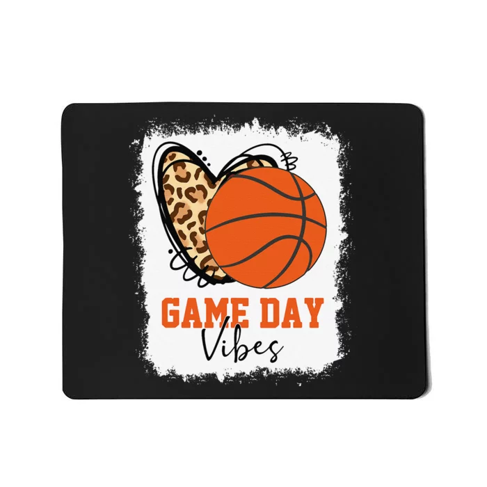 Bleached Basketball Game Day Vibes Basketball Mom Game Day Mousepad