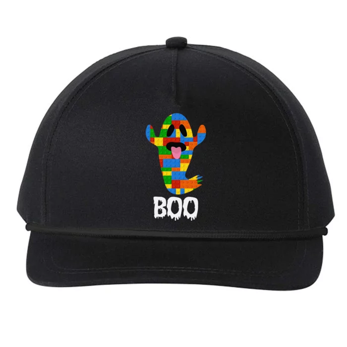 Building Blocks Ghost Boo Master Builder Halloween Snapback Five-Panel Rope Hat