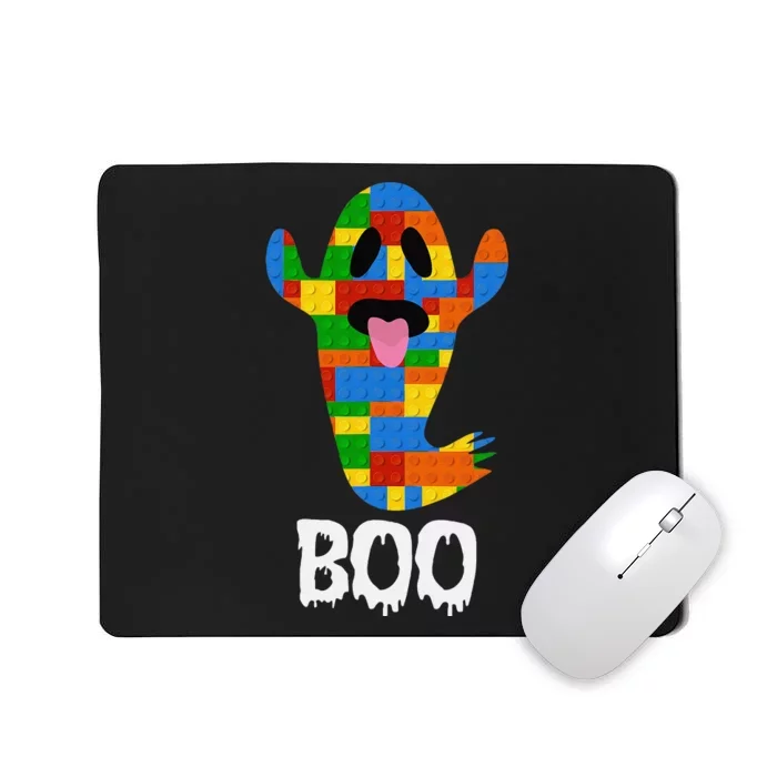 Building Blocks Ghost Boo Master Builder Halloween Mousepad