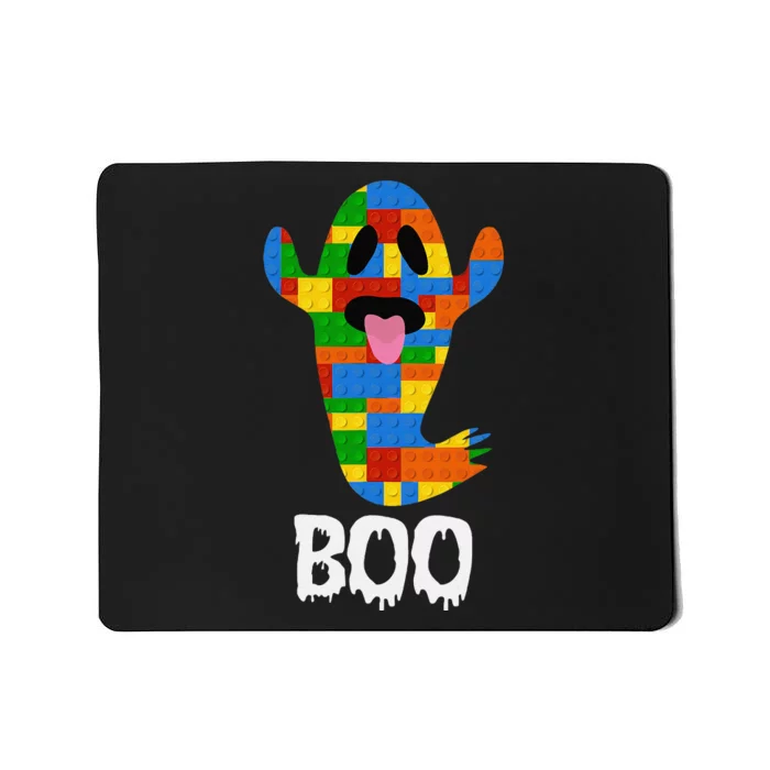 Building Blocks Ghost Boo Master Builder Halloween Mousepad