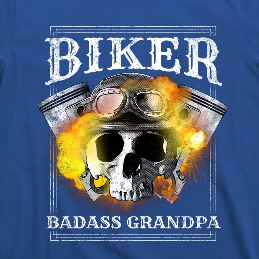 Biker Badass Grandpa Motorcycle Cool Gift T-Shirt