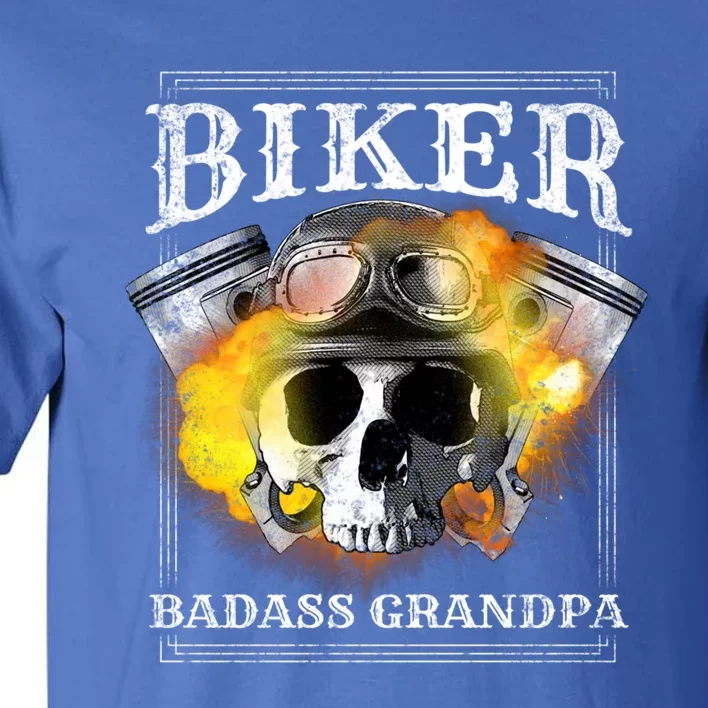 Biker Badass Grandpa Motorcycle Cool Gift Tall T-Shirt