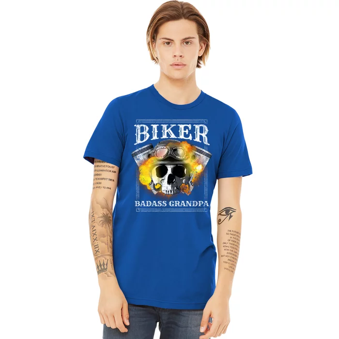 Biker Badass Grandpa Motorcycle Cool Gift Premium T-Shirt