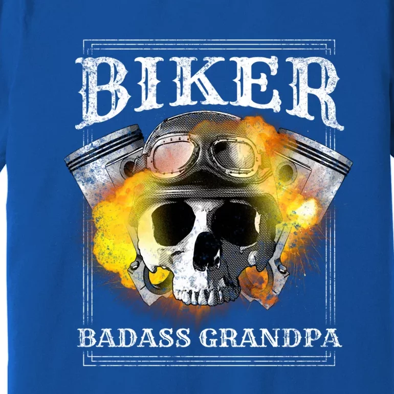 Biker Badass Grandpa Motorcycle Cool Gift Premium T-Shirt