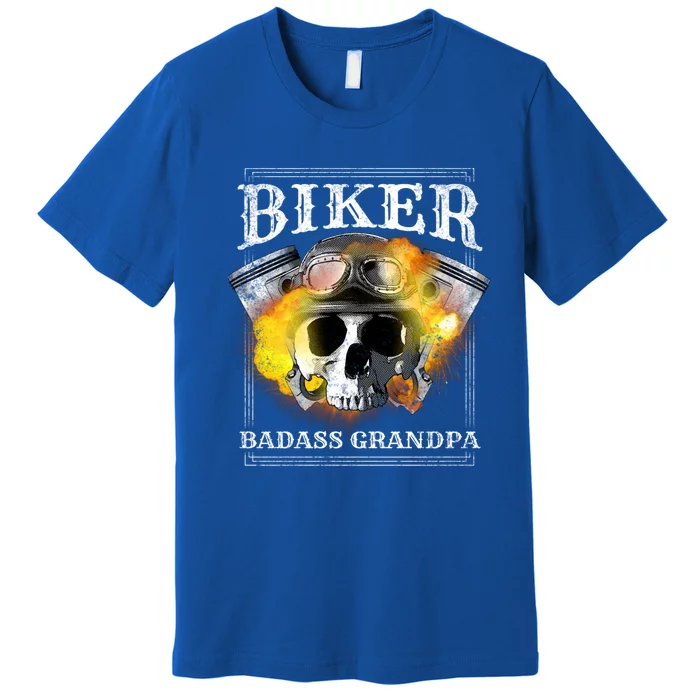 Biker Badass Grandpa Motorcycle Cool Gift Premium T-Shirt