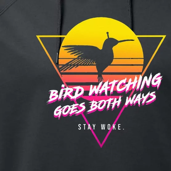 Birds Birdwatching Goes Both Ways They Arent Real Truth Meme Performance Fleece Hoodie