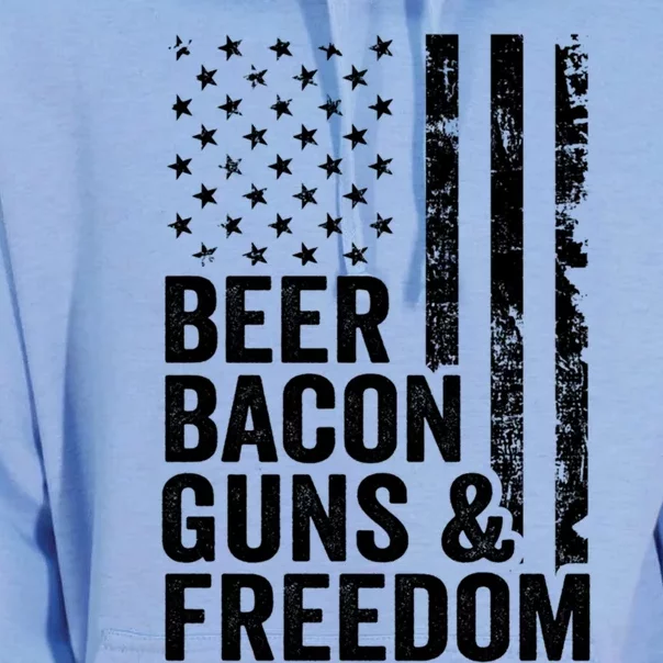 Beer Bacon Guns And Freedom / Usa Bbq American Flag Ing Funny Gift Unisex Surf Hoodie