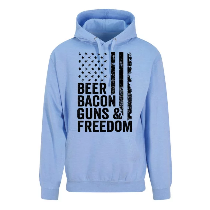 Beer Bacon Guns And Freedom / Usa Bbq American Flag Ing Funny Gift Unisex Surf Hoodie