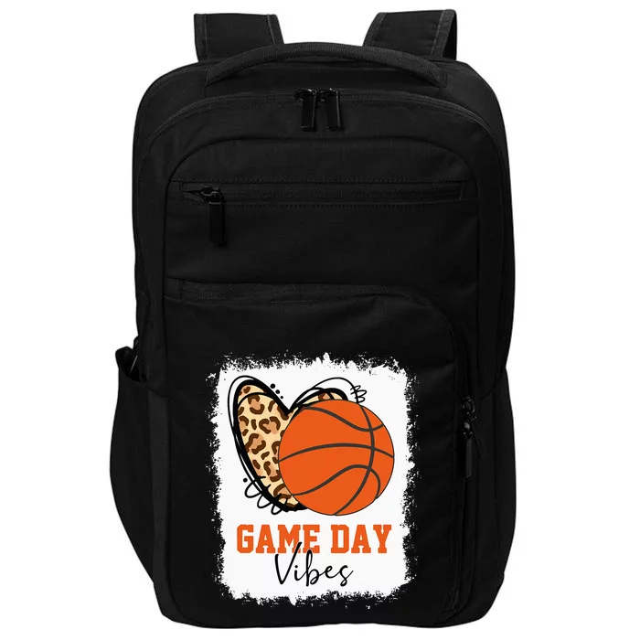 Bleached Basketball Game Day Vibes Basketball Mom Game Day Impact Tech Backpack