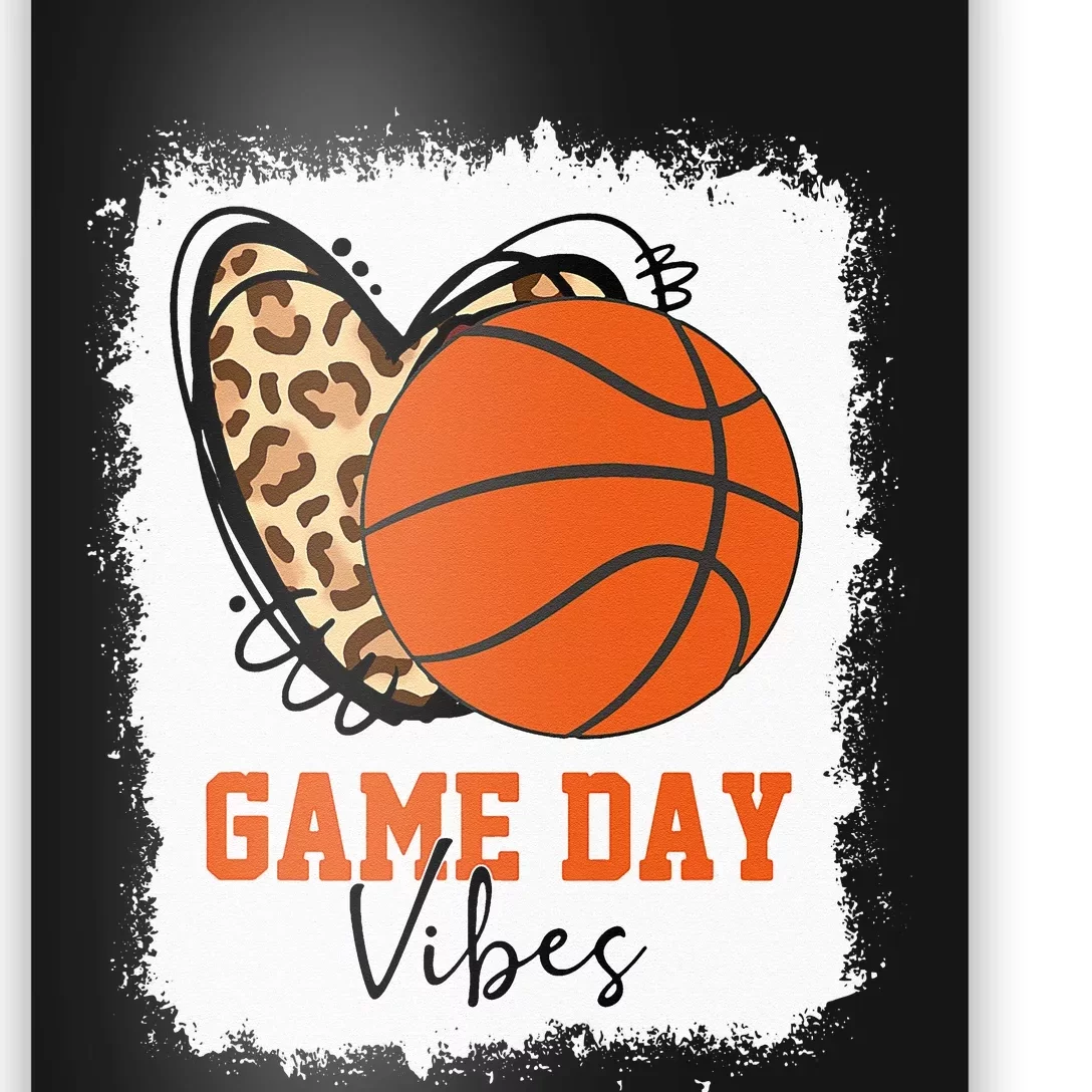 Bleached Basketball Game Day Vibes Basketball Mom Game Day Poster