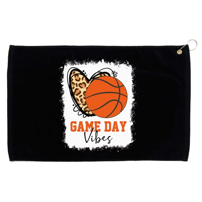 Bleached Basketball Game Day Vibes Basketball Mom Game Day Grommeted Golf Towel