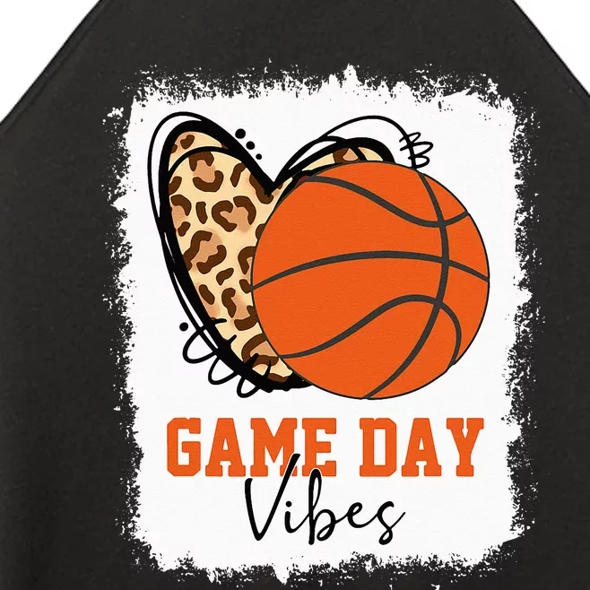 Bleached Basketball Game Day Vibes Basketball Mom Game Day Women’s Perfect Tri Rocker Tank