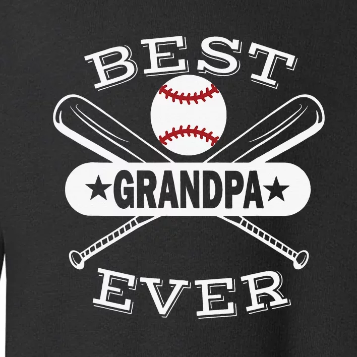 Best Baseball Grandpa Grandson Ball Sport Player Grandfather Toddler Sweatshirt