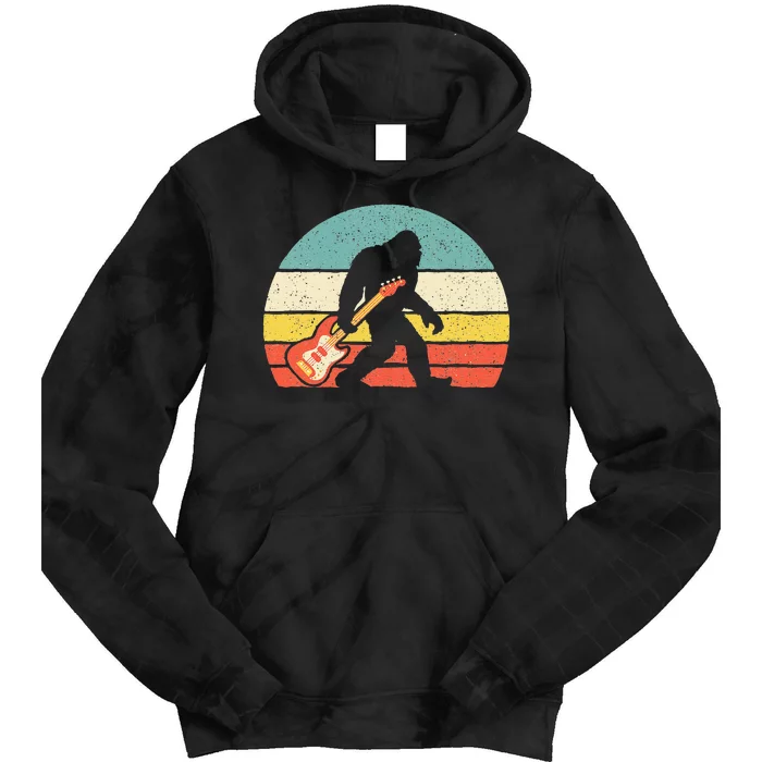 Bigfoot Bass Guitar Bass Player Bassist Music Guitarist Tie Dye Hoodie