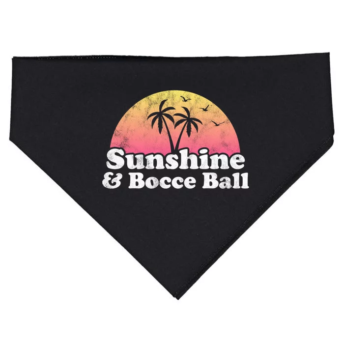 Bocce Ball Gift Sunshine And Bocce Ball Great Gift USA-Made Doggie Bandana