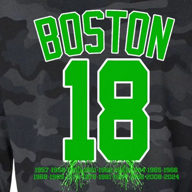 Boston Bleed Green For 18 A Celebration Cropped Pullover Crew