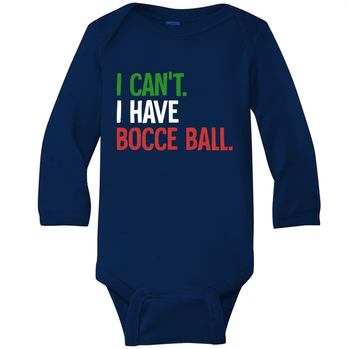 Bocce Ball Gift Baby Long Sleeve Bodysuit