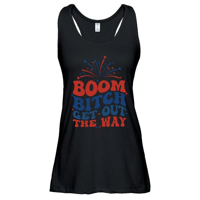 Boom Bitch Get Out The Way Ladies Essential Flowy Tank