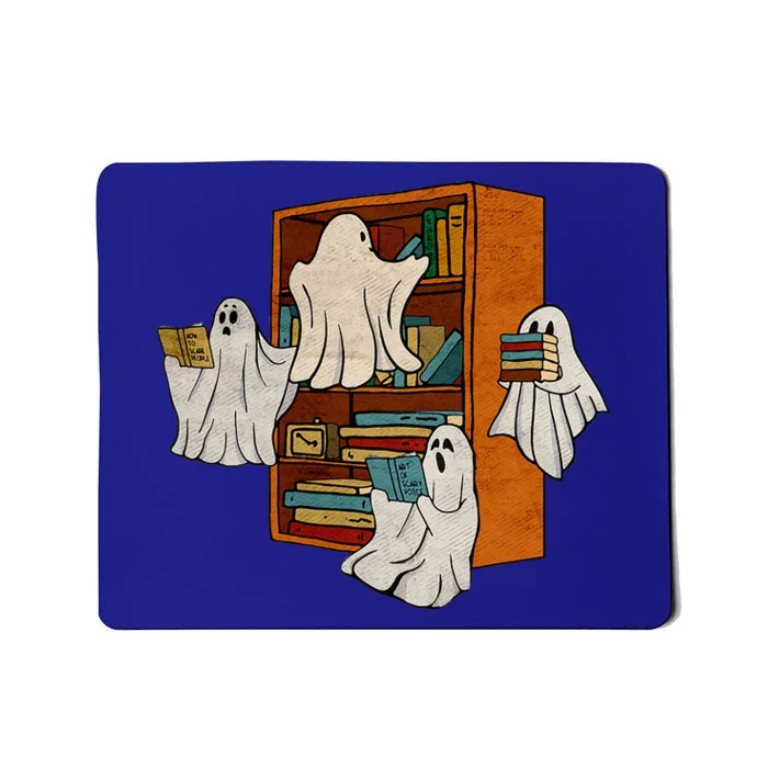 Boo Books Ghost Librarian Halloween Teacher Reading Lover Mousepad