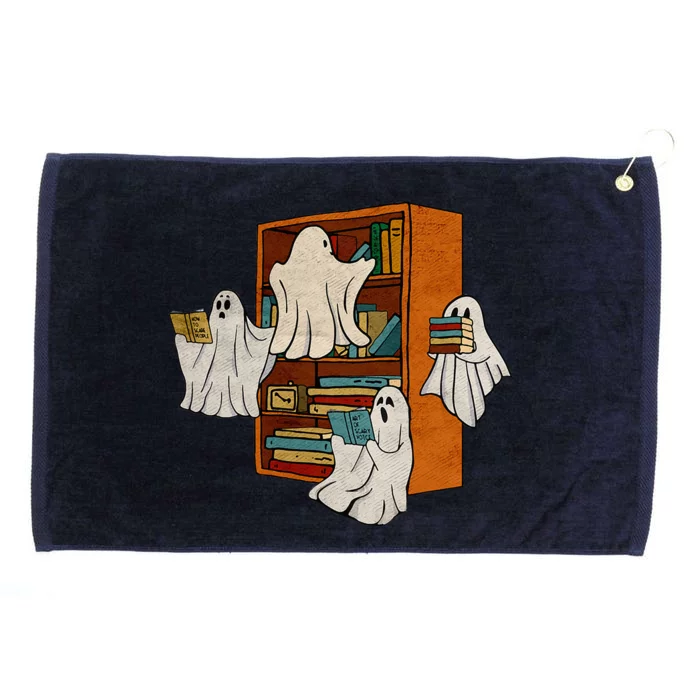 Boo Books Ghost Librarian Halloween Teacher Reading Lover Grommeted Golf Towel