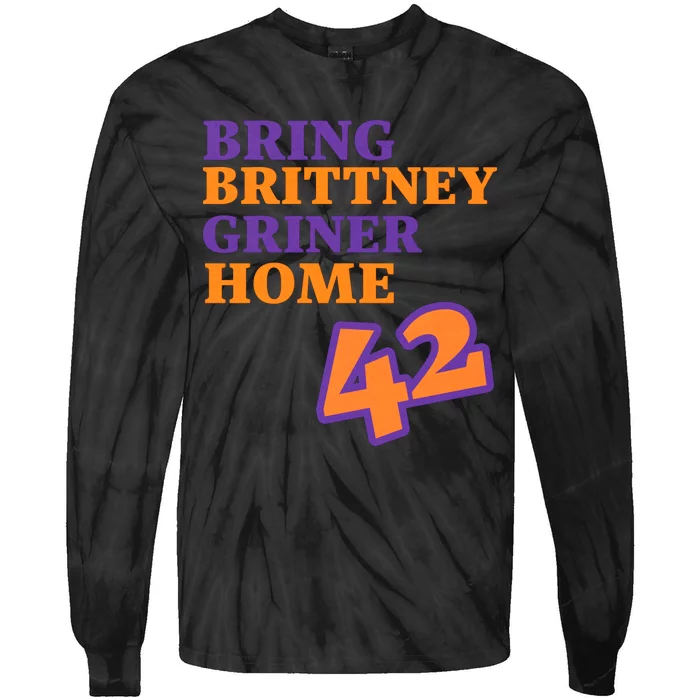 Bring Brittney Griner 42 Home Free BG Free Brittney Griner Out Russian Prison Tie-Dye Long Sleeve Shirt