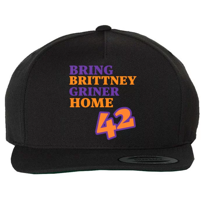 Bring Brittney Griner 42 Home Free BG Free Brittney Griner Out Russian Prison Wool Snapback Cap