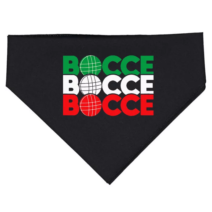 Bocce Ball Game Enthusiast Lawn Bowling Boule Boccia USA-Made Doggie Bandana